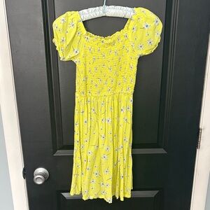 Fabkids large 10/12 neon daisy print dress